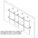 Ver imagem 2 de Arara de parede - 3,40m Smart black