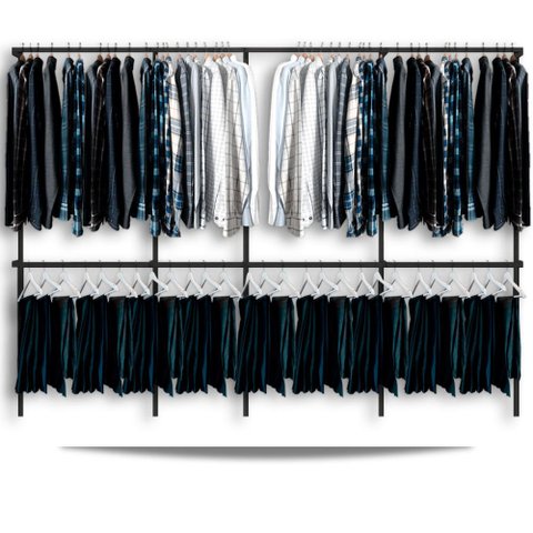 Arara de parede - 3,40m Smart black