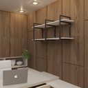 Ver imagem 1 de Nicho Industrial para Sala - Prateleira Decorativa - Suporte