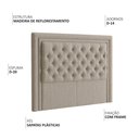 Ver imagem 3 de Cabeceira Casal Queen 160 Cm Elegance Linho Bege - Nexta Casa
