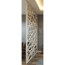 Painel Vazado Divisória Mdf Veneza Branco - 0,60x2,40m - 2