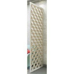 Painel Vazado Divisória Mdf Valência Branco - 0,60x2,40m - 2