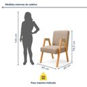 Ver imagem 4 de Kit 8 Cadeiras com Braço para Sala de Jantar com Pés Madeira Maciça Isis