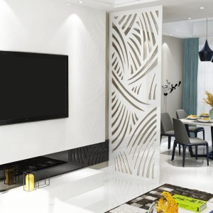Painel Vazado Divisória Mdf Madagascar Branco - 0,60x2,70m