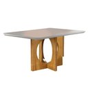 Ver imagem 4 de Conjunto Sala de Jantar 6 Lugares Mesa Barcelona e 6 Cadeiras Azul Turquesa Escuro