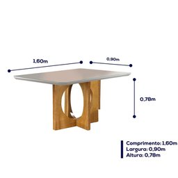 Conjunto Sala de Jantar 6 Lugares Mesa Barcelona e 6 Cadeiras Azul Turquesa Escuro - 7