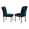 Conjunto Sala de Jantar 6 Lugares Mesa Barcelona e 6 Cadeiras Azul Turquesa Escuro - 3