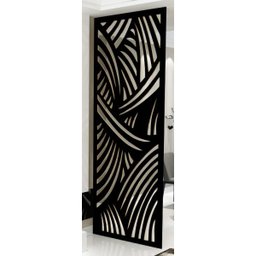 Painel Vazado Divisória Mdf Madagascar Preto - 0,60x2,40m - 2