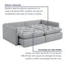 Ver imagem 7 de Sofá Cama Retrátil e Reclinável 3 Lugares 200cm Pés em Madeira Miami