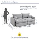 Ver imagem 3 de Sofá Cama Retrátil e Reclinável 3 Lugares 200cm Pés em Madeira Miami
