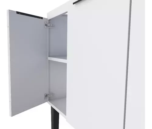 Gabinete Armario Cozinha Juno 1.50 Mt -3 Portas 4 Gavetas - 100% Aço -Cozimax:BRANCO/CINZA - 5