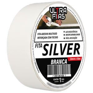Fita Adesiva Multiuso Silver Tape 50 Mm X 50 Metros - Branca