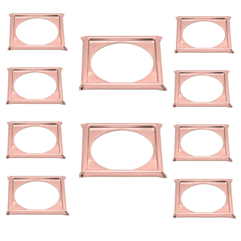 Kit C/10 Porta Grelha Ralo Click 15x15 Suporte Inox Rose