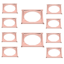 Ver imagem 1 de Kit C/10 Porta Grelha Ralo Click 15x15 Suporte Inox Rose