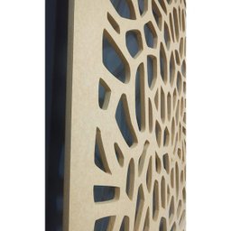 Painel Vazado Divisória Mdf Atenas Crú - 0,60x2,20m - 3
