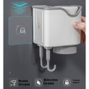 Ver imagem 5 de Suporte Para Parede Porta Escova Pasta De Dente Com Copo Enxágue