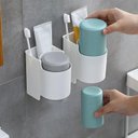 Ver imagem 3 de Suporte Para Parede Porta Escova Pasta De Dente Com Copo Enxágue