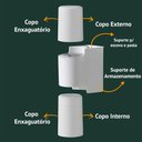 Ver imagem 4 de Suporte Para Parede Porta Escova Pasta De Dente Com Copo Enxágue