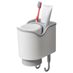 Suporte Para Parede Porta Escova Pasta De Dente Com Copo Enxágue - 1