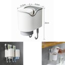 Ver imagem 7 de Suporte Para Parede Porta Escova Pasta De Dente Com Copo Enxágue