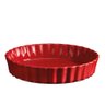 Travessa Redonda Canelada Funda 24 cm Vermelha - 33013034 - Emile Henry - 1