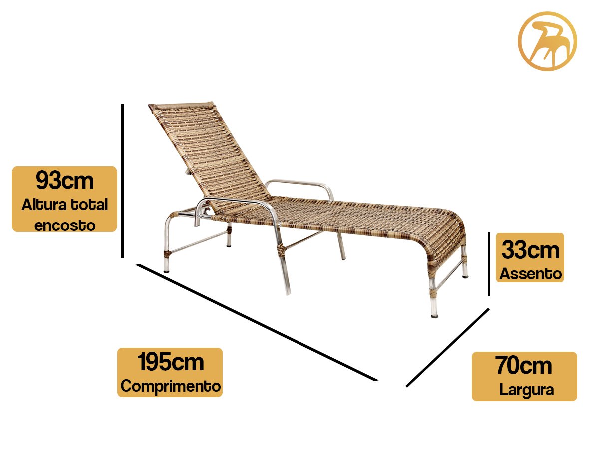 Kit 4 Cadeiras e Mesa, 2 Espreguiçadeiras, 1 Balanço Ninho e 1 Chaise em Alumínio - 7