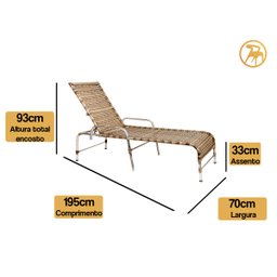 Kit 4 Cadeiras e Mesa, 2 Espreguiçadeiras, 1 Balanço Ninho e 1 Chaise em Alumínio - 7
