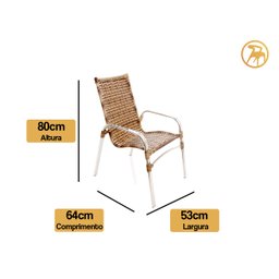Kit 4 Cadeiras e Mesa, 2 Espreguiçadeiras, 1 Balanço Ninho e 1 Chaise em Alumínio - 8