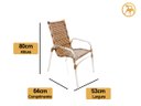 Ver mais imagens de Kit 4 Cadeiras e Mesa, 2 Espreguiçadeiras, 1 Balanço Ninho e 1 Chaise em Alumínio