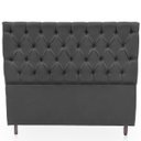 Ver imagem 3 de Kit Cabeceira com Baú Mirage Capitonê 195 cm Suede Cinza - Biselo'S Decor