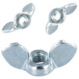 Porca Borboleta M6 Din 315 Aço Zinco Branco - 1000un - 1