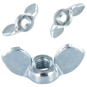 Porca Borboleta M6 Din 315 Aço Zinco Branco - 1000un