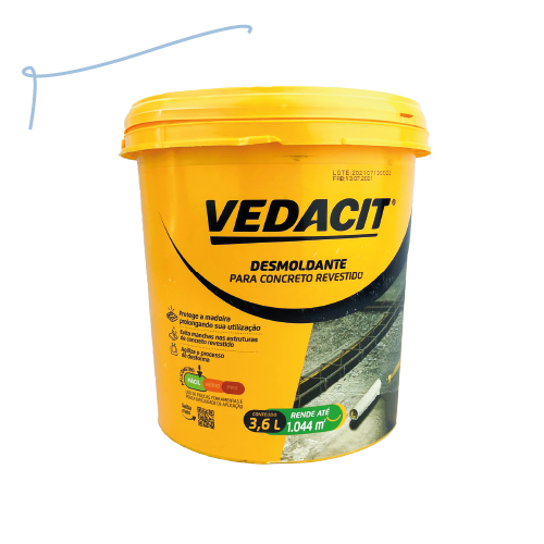 Desmoldante para Formas Desmol Cd (balde 3,6 L) - Vedacit