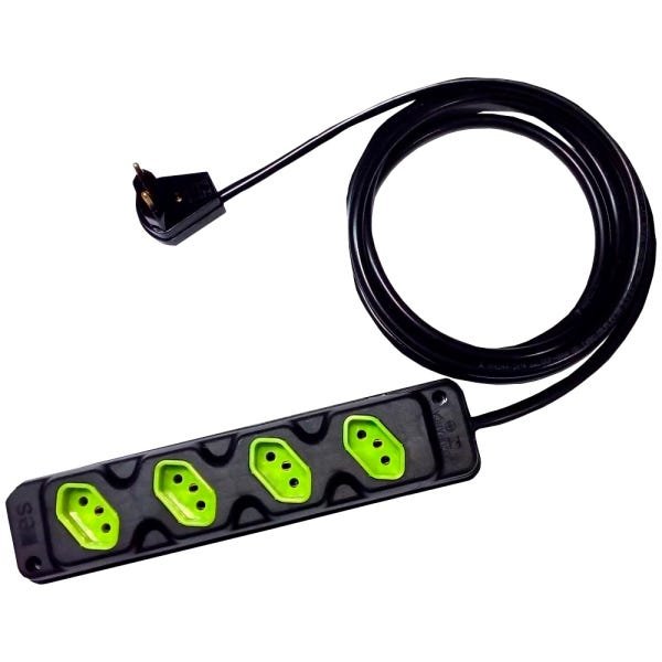 Extensão Elétrica 20a 65 Metros 4 Tomadas Cabo Pp 2x1,5mm - 2