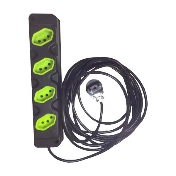 Extensão Elétrica 20a 65 Metros 4 Tomadas Cabo Pp 2x1,5mm - 1