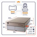 Ver imagem 3 de Conjunto Box Baú King San Diego Branco 193x203x74 Espuma D33