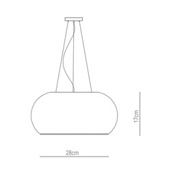 Pendente Plafon Sobrepor Cristal Ø28cm Yamamura - 3