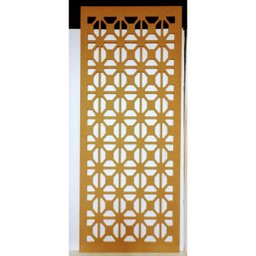 Painel Vazado Divisória Mdf Madrid Crú - 0,90x2,60m - 2
