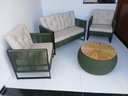 Ver imagem 2 de Conjunto Sofá e Poltronas em Corda Náutica Verde Militar - Jardim Varanda Área Externa Interna