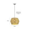Pendente Luminária de Teto em Sisal Decoração Quarto Sala:pendente Palha - 3