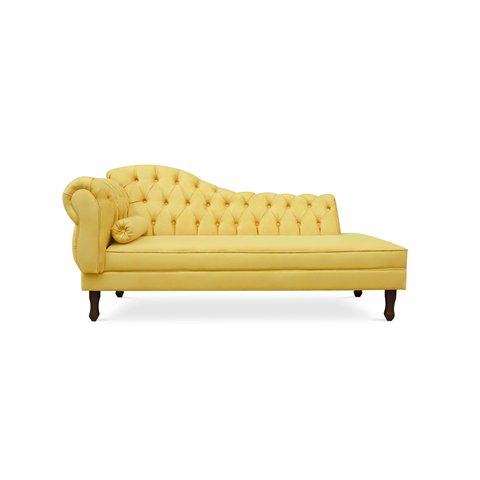 Divã Cancun 160 Cm Direito Amarelo