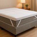 Ver imagem 1 de Pillow Top King Manta Premium Ultra Macio de Fibra Siliconada Antialérgico 193x203x6cm - Bf Colchões