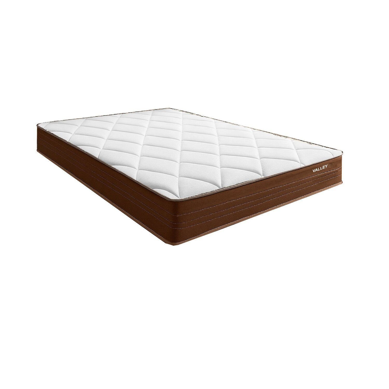 m*d様 2035 Brown Type2 Paraffin Canvas Ja Colchão de Casal D28 Molas Ensacadas 138x188x20 Valley Móveis Bom