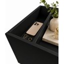 Ver imagem 3 de Mesa de Cabeceira Vivian Preto Suspensa MDF para Quarto