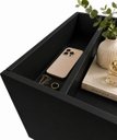 Ver imagem 3 de Mesa de Cabeceira Vivian Preto Suspensa MDF para Quarto