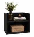 Ver imagem 6 de Mesa de Cabeceira Vivian Preto Suspensa MDF para Quarto