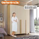 Ver imagem 5 de Guarda-Roupa Casal Holanda 4 Portas com 3 Gavetas Internas e Maleiro Cinamomo Off White
