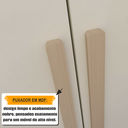 Ver imagem 7 de Guarda-Roupa Holanda 4 Portas com Detalhe Ripado 3 Gavetas Internas e Maleiro Bege/Cinamomo/Off White