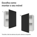 Ver imagem 4 de Armário Aéreo 50cm 1 Porta Branco/preto Lux Madesa