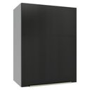 Ver imagem 1 de Armário Aéreo 50cm 1 Porta Branco/preto Lux Madesa